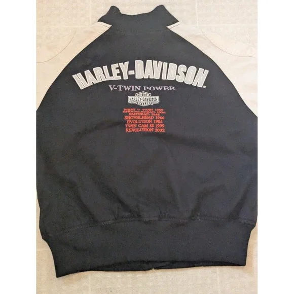 Harley-Davidson V-Twin Power Womens XS Embroidered Jacket Motorcycle Biker - Picture 2 of 12